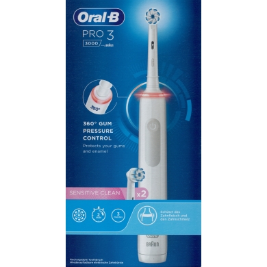 Oral-B PRO 3 3000 Sensitive Clean Biała